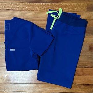 Figs Electric Blue Catarina Livingston Set Small S Reg Barely Worn